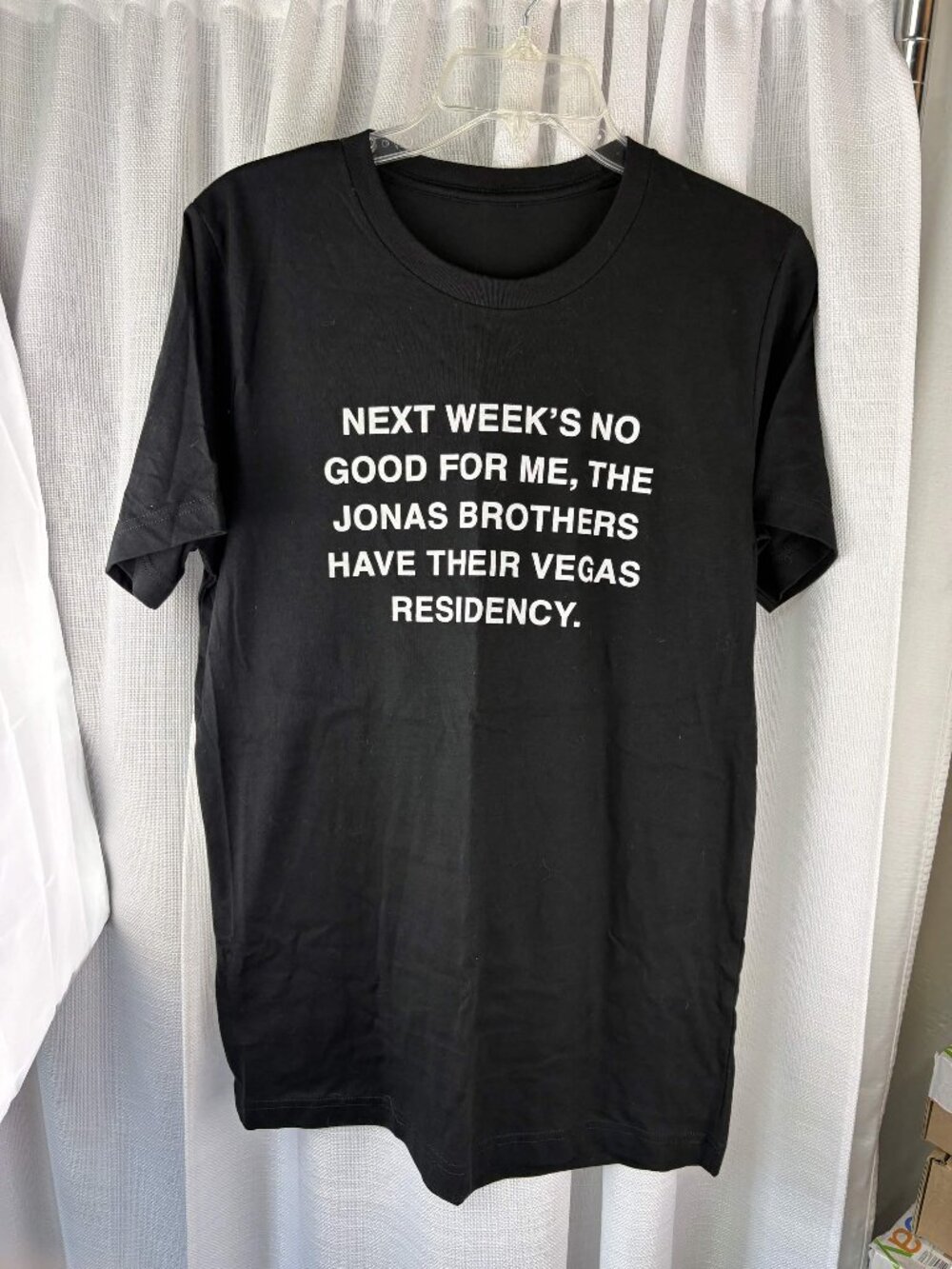 OFFICIALLY LICENSED Jonas Brothers Vegas Residency T-Shirt Black Medium Used